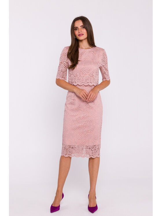 Stylove Stylove Sukienka koszulowa S379 Różowy Ladies Fit