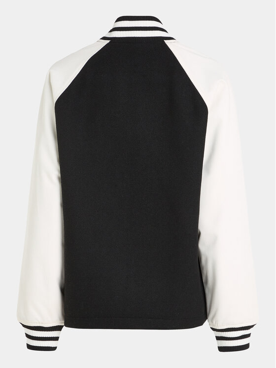 Tommy Jeans Tommy Jeans Bomberjacke Cord Mix Letterman DW0DW16592 Schwarz Regular Fit