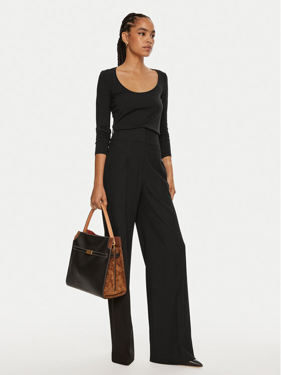 HUGO Hugo Pantaloni din material Himia 50523013 Negru Regular Fit