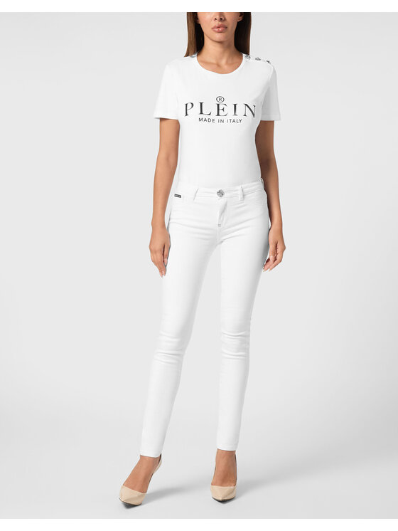 PHILIPP PLEIN PHILIPP PLEIN Jegginsy 22291 Biały Jegging Fit