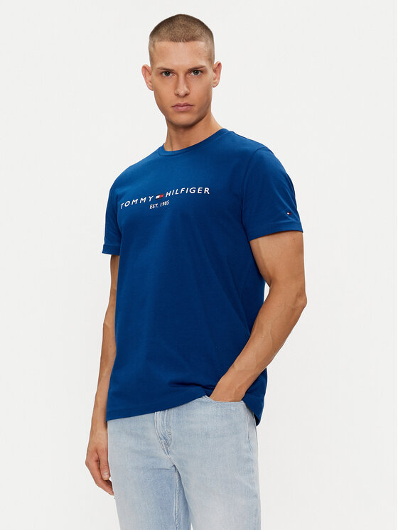 Tommy Hilfiger Tommy Hilfiger Tričko Logo MW0MW11797 Modrá Regular Fit
