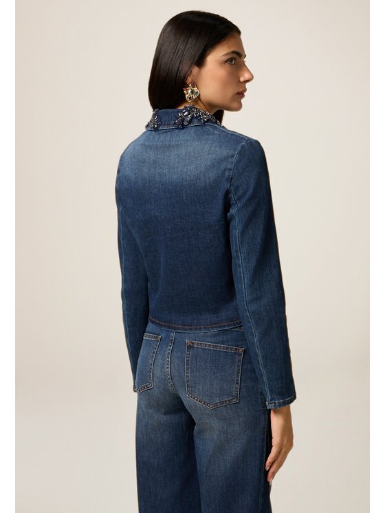 Oltre Oltre Giacca di transizione R402R002262N024 Blu Slim Fit