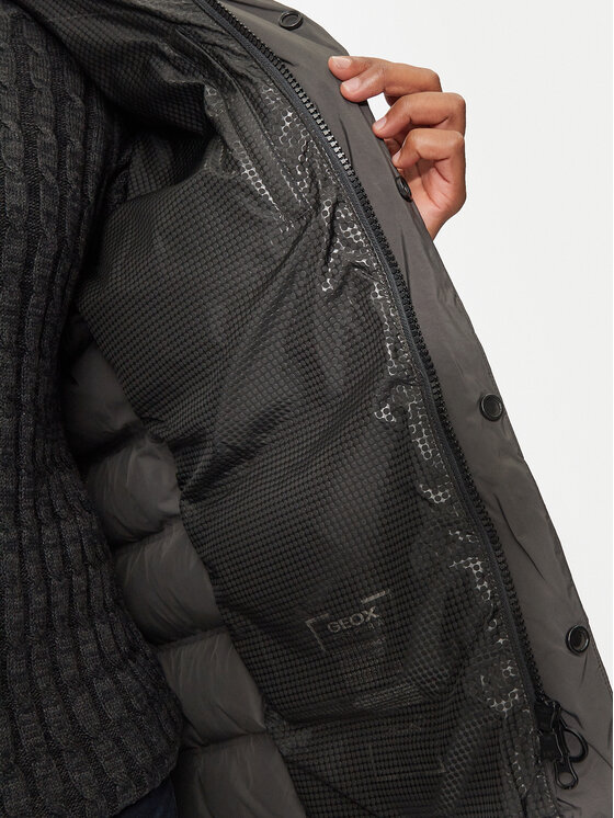 Geox Geox Зимно яке M4628L T3128 F9821 Сив Regular Fit