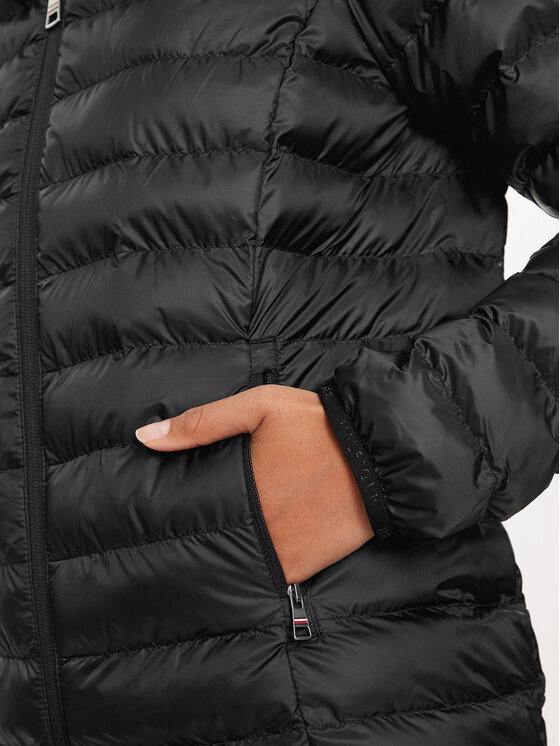 Tommy Hilfiger Tommy Hilfiger Prechodná bunda Global Stripe WW0WW42046 Čierna Regular Fit