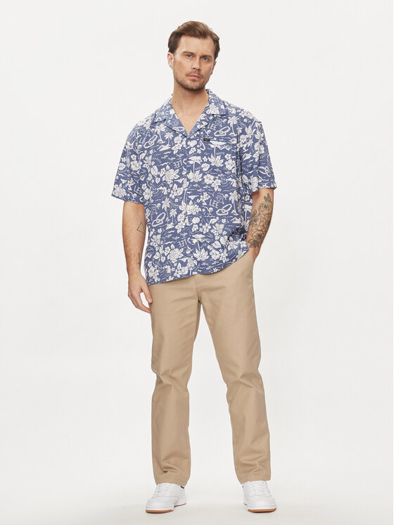 Lee Lee Риза Camp 112349496 Син Oversize
