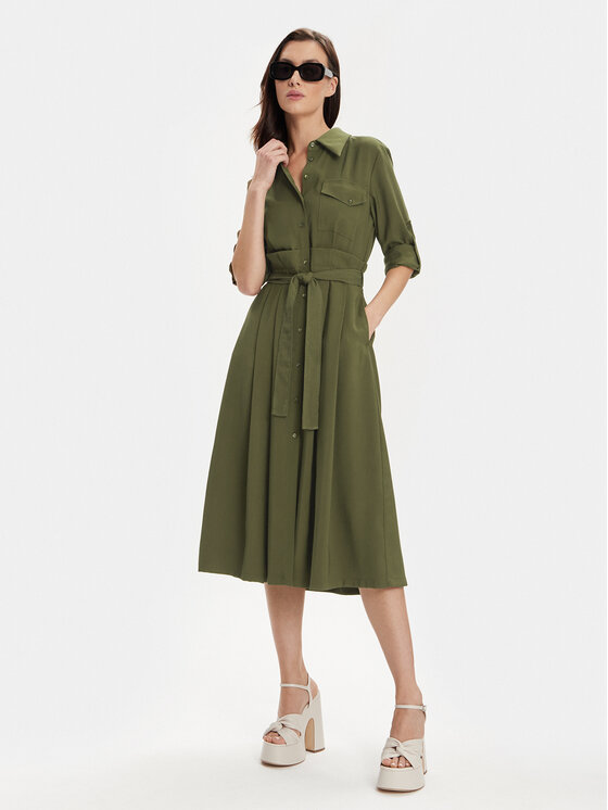 MAX&Co. MAX&Co. Sukienka koszulowa Armilla 2416221032200 Zielony Regular Fit
