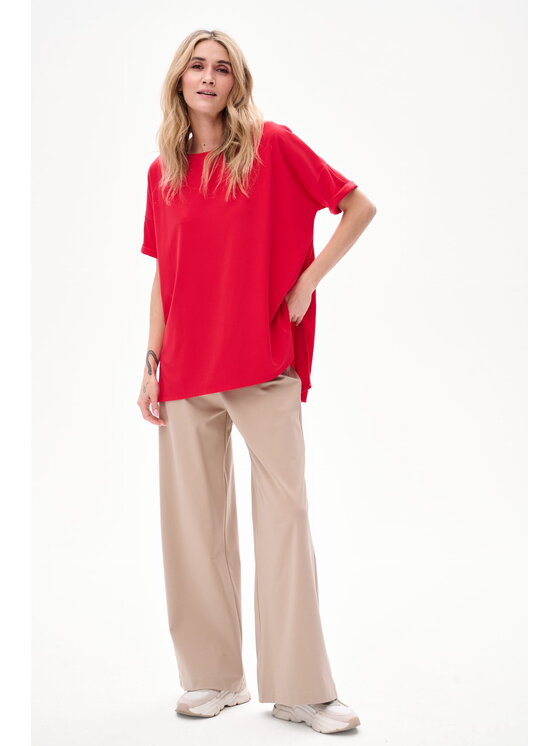 blue shadow blue shadow Bluzka Renzi Czerwony Regular Fit