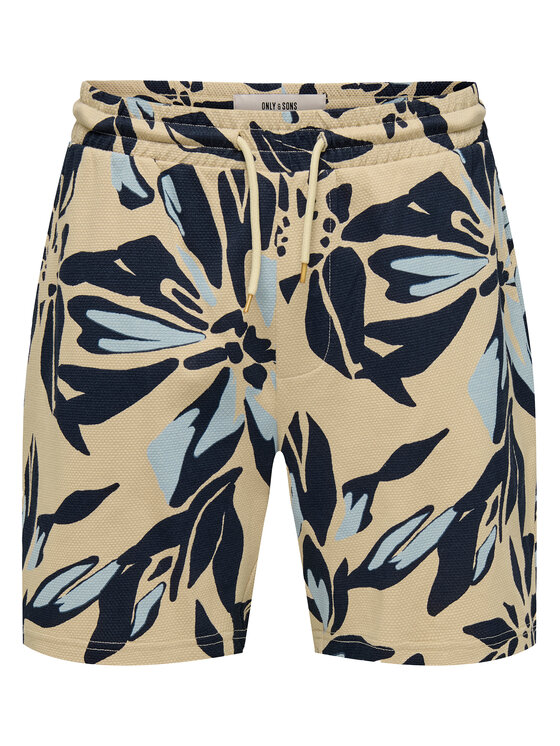 Only & Sons Bavlnené šortky Piero 22034086 Béžová Relaxed Fit