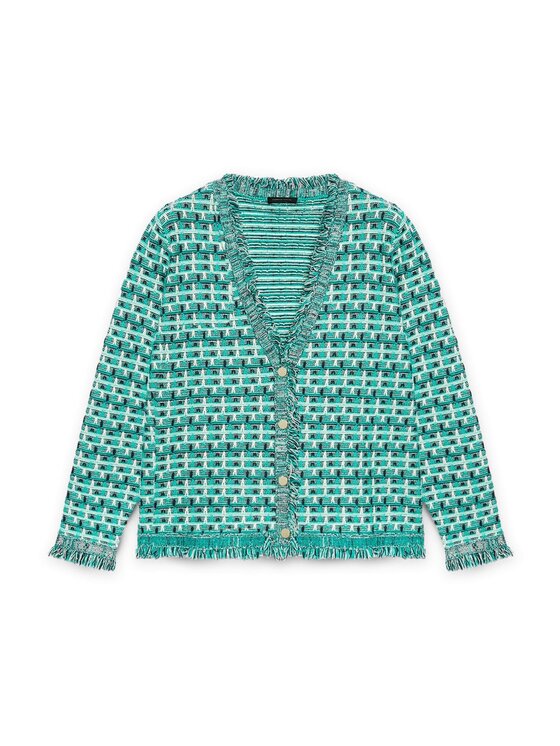 Fiorella Rubino Fiorella Rubino Cardigan M541L007911N0S5 Verde Boxy Fit