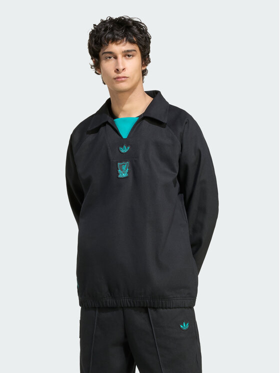 adidas adidas Bluza Liverpool FC Terrace Icons Drill Czarny Loose Fit