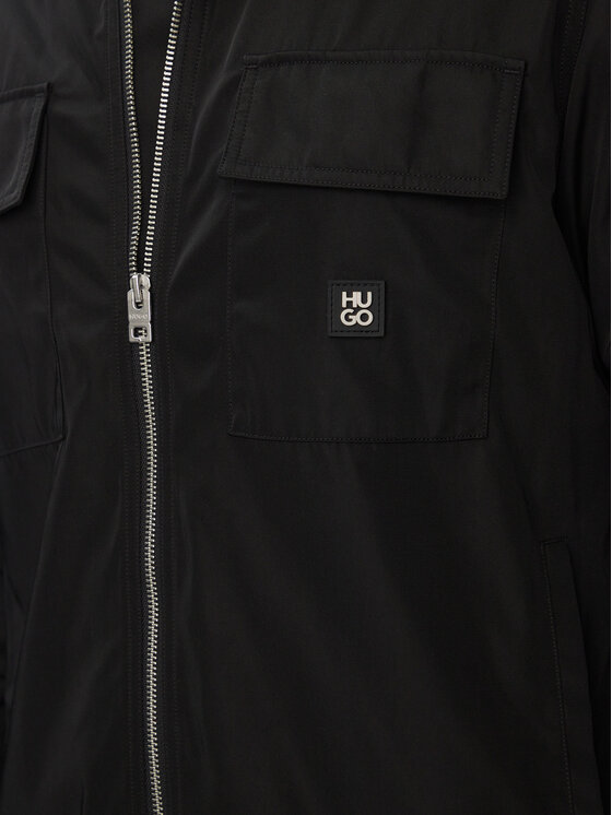 HUGO HUGO Hemdjacke Elack 50564330 Schwarz Oversize