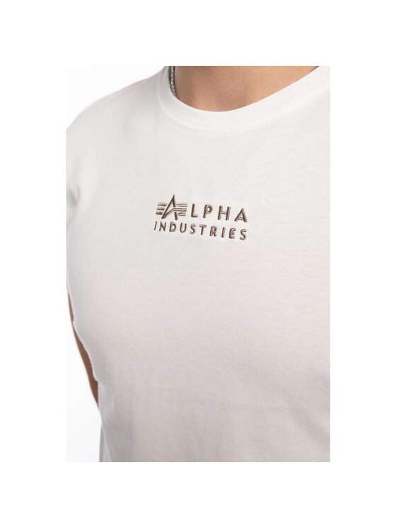 Alpha Industries Alpha Industries T-Shirt s EMB T 118529-626 Biały Classic Fit
