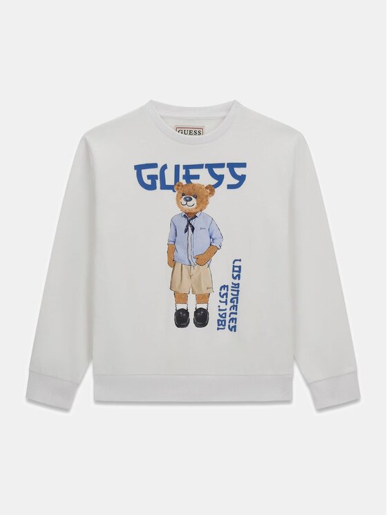 Guess Kids Guess Kids Bluza 181938 Biały Classic Fit