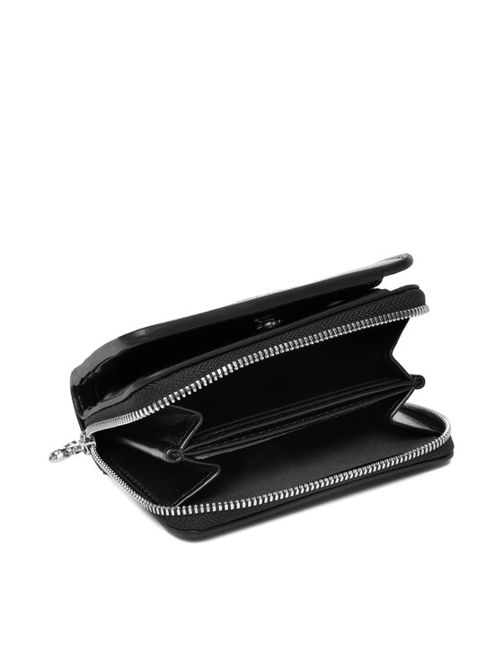 Calvin Klein Calvin Klein Portofel Ck Metallic Flap Zip Around LV04F1103G Negru