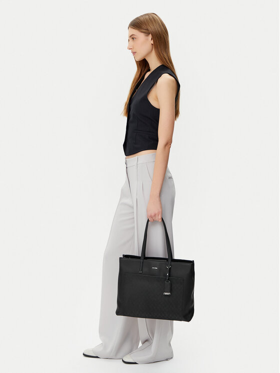 Calvin Klein Calvin Klein Handtasche Ck Must Medium Shopper_Mono K60K612774 Schwarz