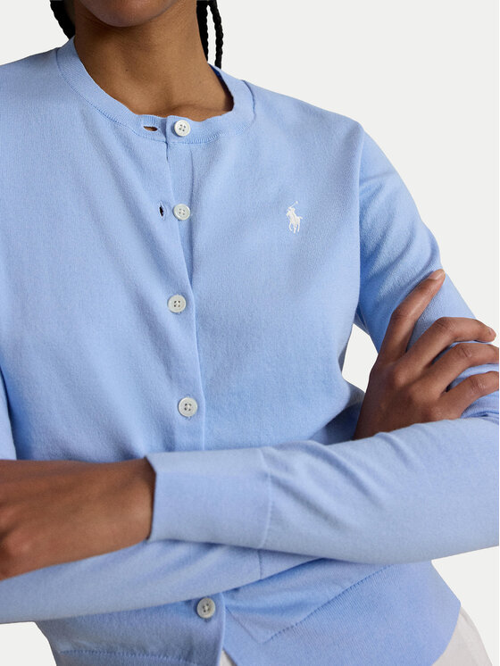 Polo Ralph Lauren Polo Ralph Lauren Kardiganas 211971871504 Šviesiai mėlyna Slim Fit