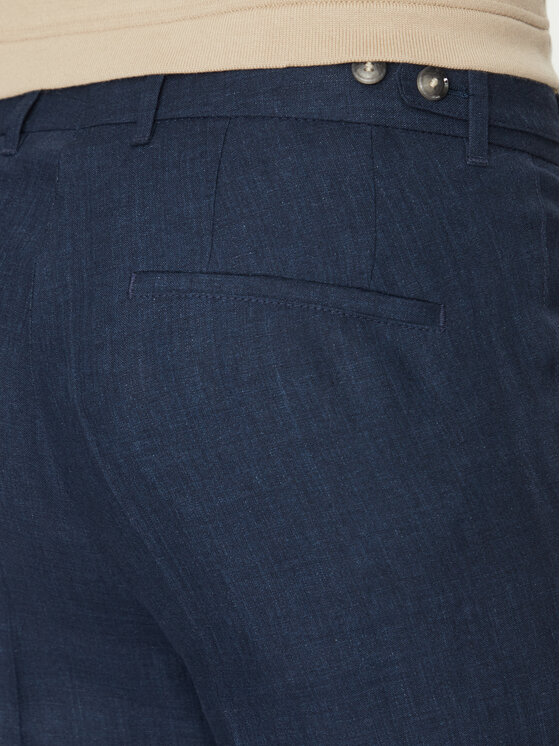 BOSS BOSS Hlače iz tkanine C-Genius 50540518 Mornarsko modra Slim Fit