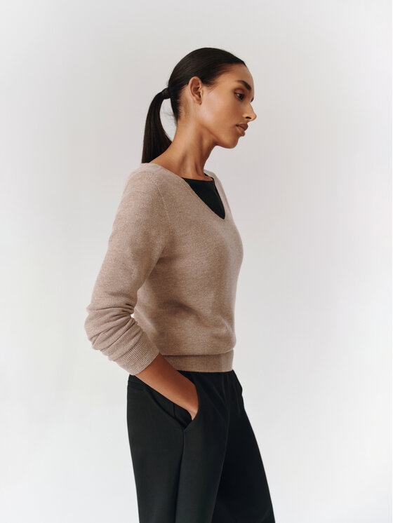 TATUUM TATUUM Sweter MERSA Brązowy Classic Fit