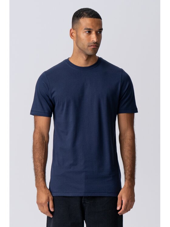 TeeShoppen TeeShoppen T-Shirt 'Basic Collection' Granatowy Regular Fit