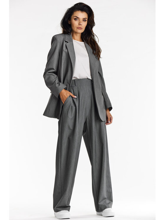 Awama Awama Marynarka A676 Szary Basic Fit