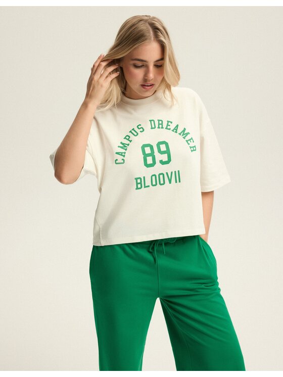 Esotiq Esotiq T-Shirt 43810 Biały Regular Fit