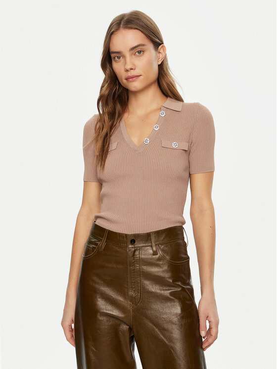 Guess Guess Svetr W5RR25 Z2U00 Béžová Regular Fit