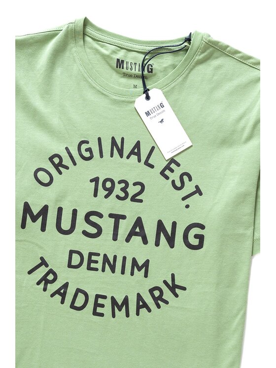 Mustang Mustang T-shirt LOGO T-SHIRT Verde Regular Fit
