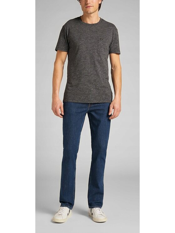 Lee Lee Jeansy Brooklyn Straight Niebieski Regular Fit
