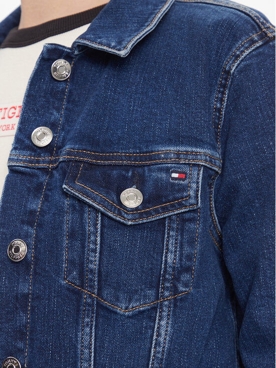 Tommy Hilfiger Tommy Hilfiger Jeansjacke WW0WW40654 Dunkelblau Slim Fit