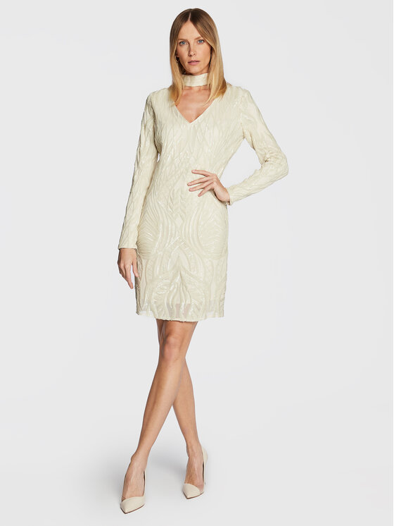 Abito da cocktail 3RGK63 6172A Écru Slim Fit