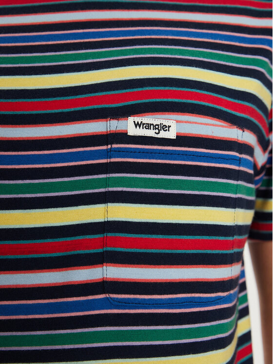 Wrangler Wrangler Marškinėliai Stripe 112356456 Spalvota Regular Fit