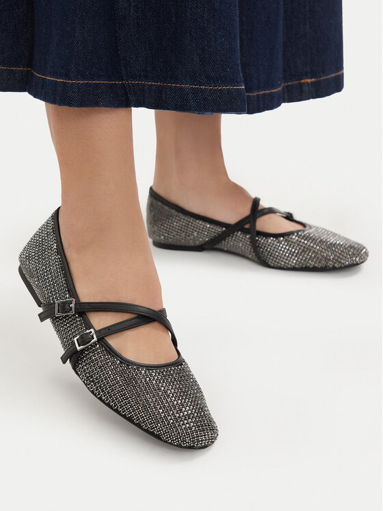 Steve Madden Steve Madden Балеринки Watchlist 11005277 Черен