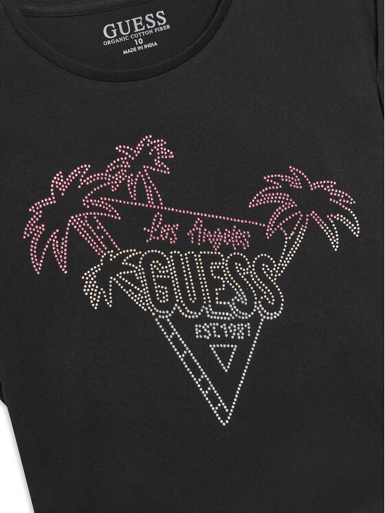 Guess Guess Tricou J5GI32 K8HM4 Negru Regular Fit