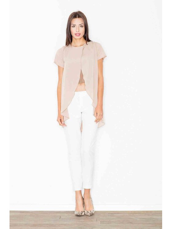 FIGL FIGL Blúzka M465 Béžová Regular Fit