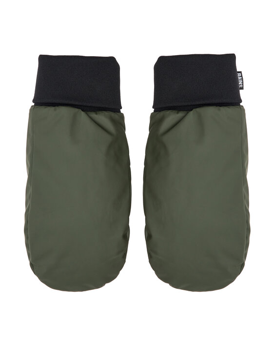 Rains Rukavice Alta Puffer Mittens 16070 Zelená