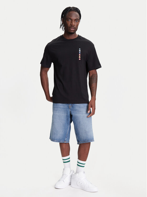United Colors Of Benetton United Colors Of Benetton T-Shirt 3BL0U10A1 Černá Oversize