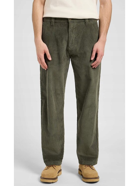 Lee Lee Chinosy Loose Workwear Chino Zielony Chino Fit