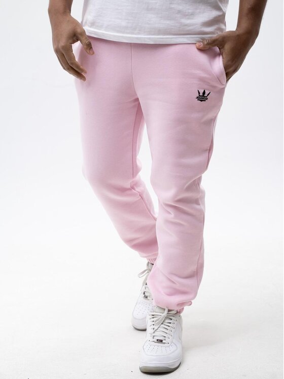 Jigga Wear Jigga Wear Spodnie dresowe Spodnie Dresowe Męskie Jasne Różowwe Jigga Wear Black Crown L Różowy Regular Fit