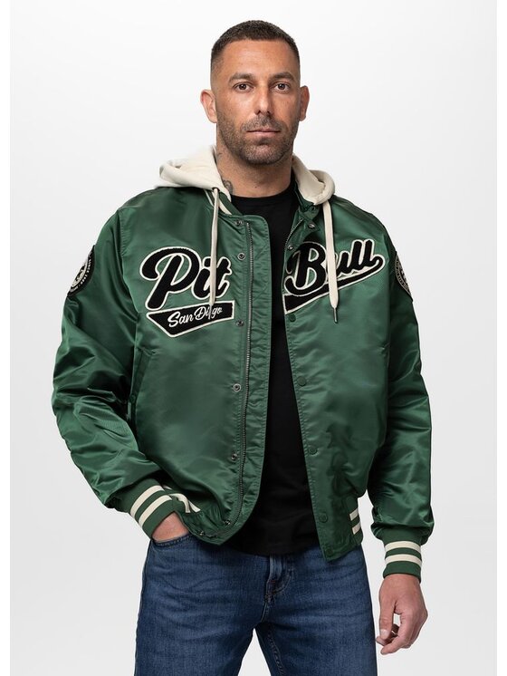 PITBULL PITBULL Kurtka przejściowa MASON SAN DIEGO Zielony Regular Fit