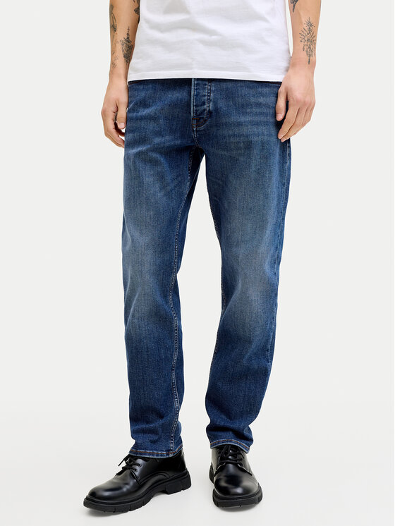Jack & Jones Jack & Jones Džínsy Mike 12289829 Modrá Tapered Fit