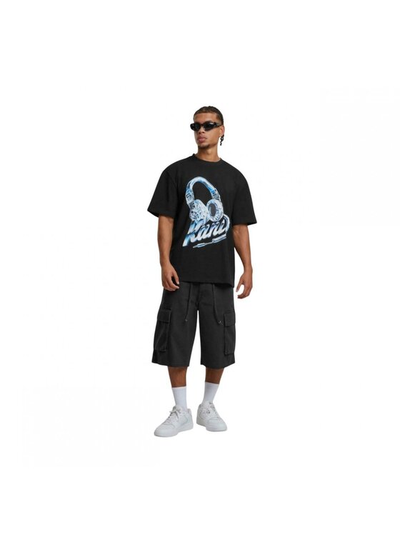 Karl Kani Karl Kani T-shirt HEADPHONE PRINT T-SHIRT Nero Regular Fit