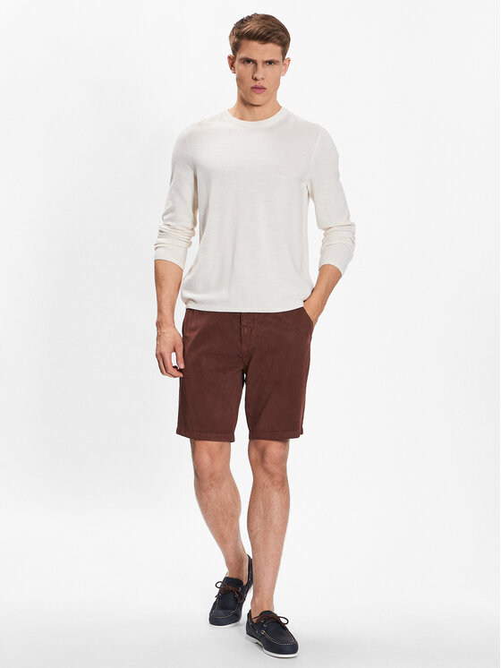 INDICODE INDICODE Шорти от плат Vino 70-644 Кафяв Regular Fit