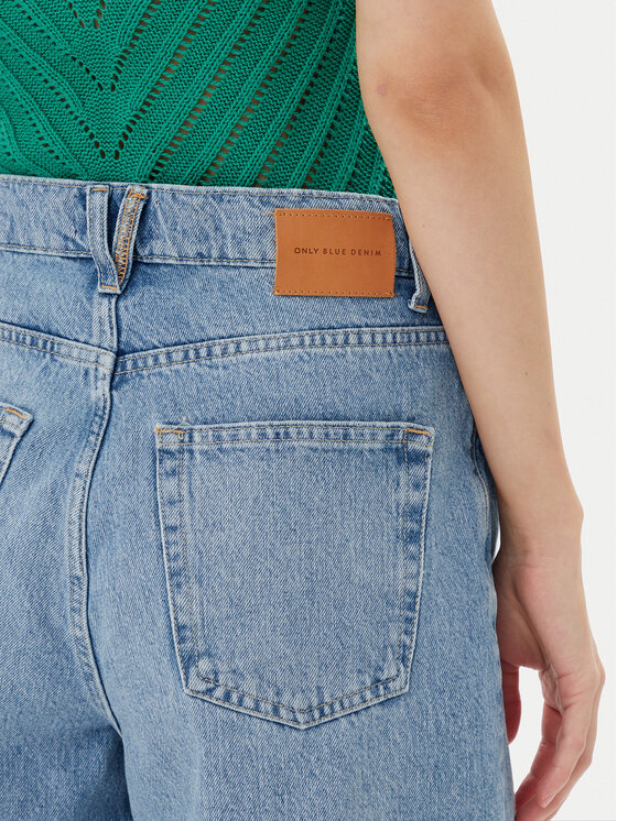 ONLY ONLY Jeans kratke hlače Hope 15344292 Modra Loose Fit
