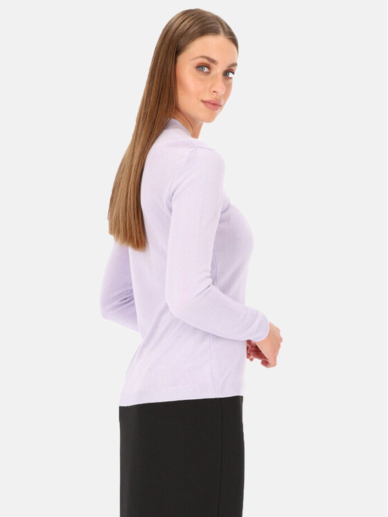 Potis & Verso Potis & Verso Sweter Mai Fioletowy Slim Fit