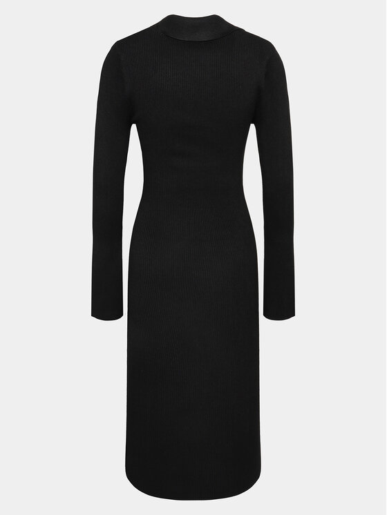 Gina Tricot Gina Tricot Плетена рокля 20110 Черен Regular Fit