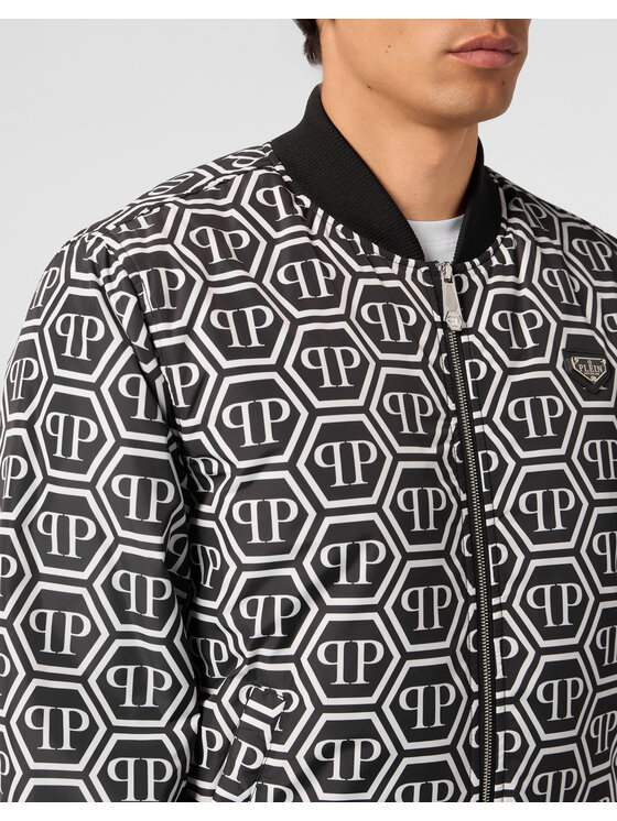 PHILIPP PLEIN PHILIPP PLEIN Kurtka bomber 31472 Czarny Regular Fit