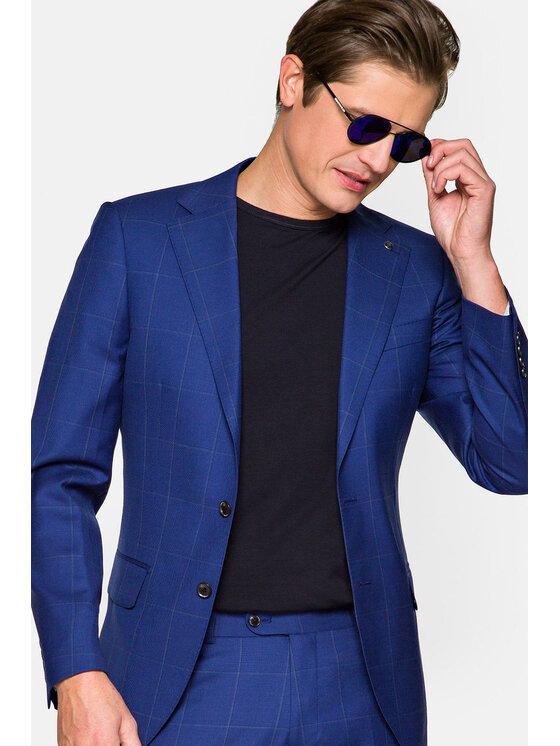 Lancerto Lancerto Garnitur Durban Granatowy Regular Fit