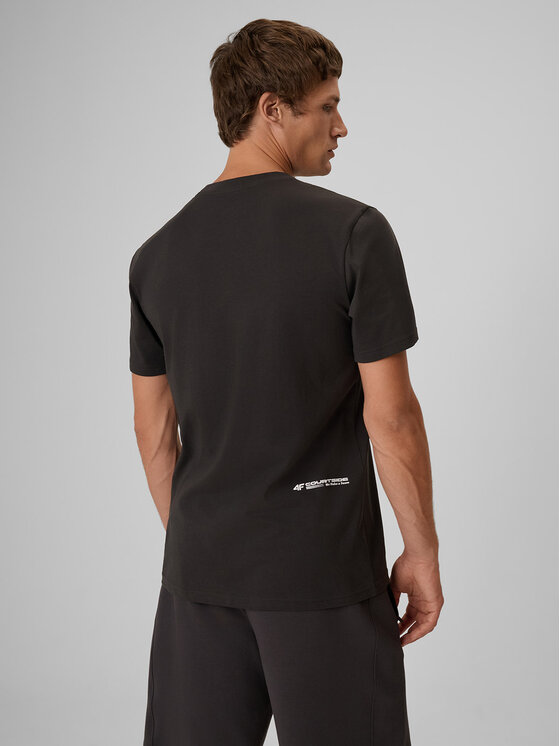 4F 4F T-Shirt ESSENTIAL Szary ciemny Regular Fit