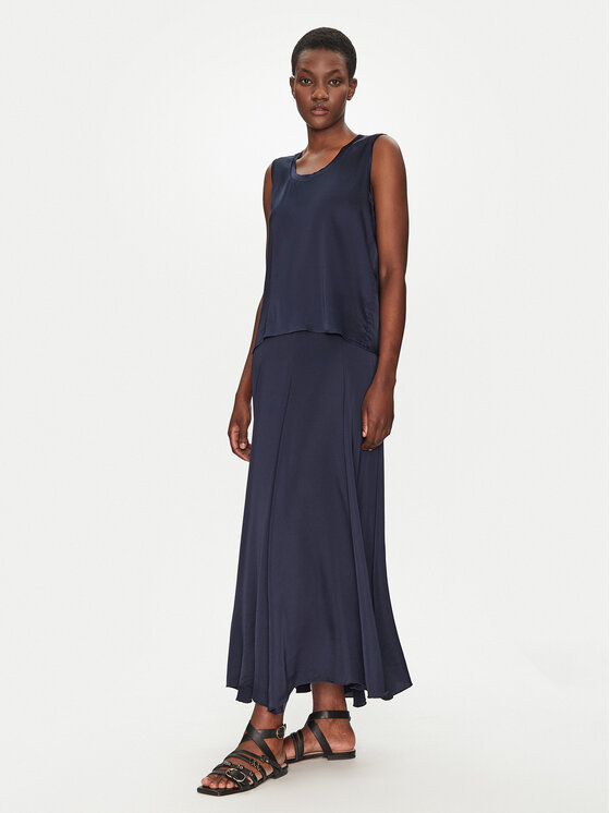 ViCOLO ViCOLO Bluse TD0006 Dunkelblau Relaxed Fit
