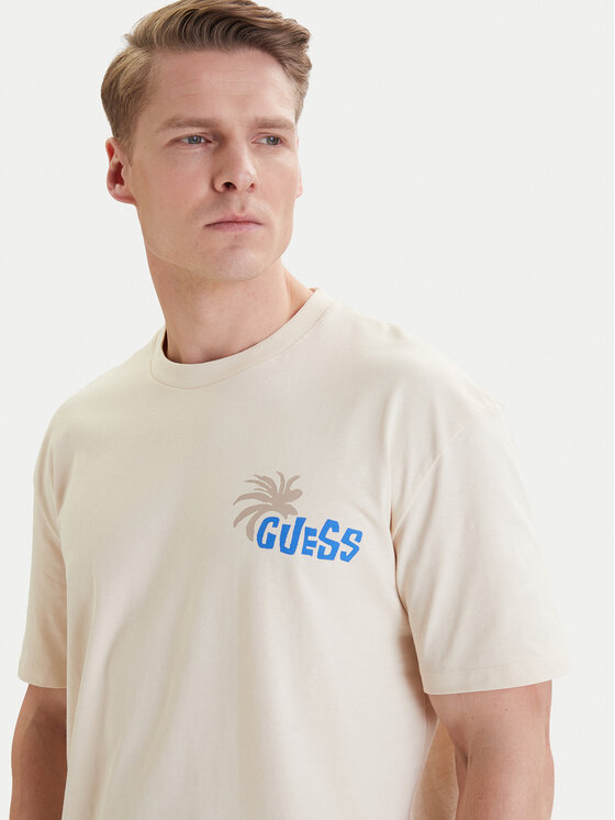 Guess Guess T-Shirt F6GI07 K8FQ4 Béžová Regular Fit